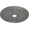 Ekena Millwork Rose and Ribbon Ceiling Medallion (Fits Canopies up to 4"), 23 5/8"OD x 4"ID x 1 1/2"P, Silver CM23ROSLS - alternate 3